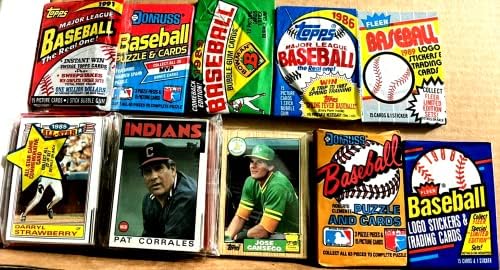 100 Fleer Fleer Donruss Bowman Baseball Card Lot ~ 1986 do 1991. ~ Zaptiveni voštani paketi Sale Sale Skladište!