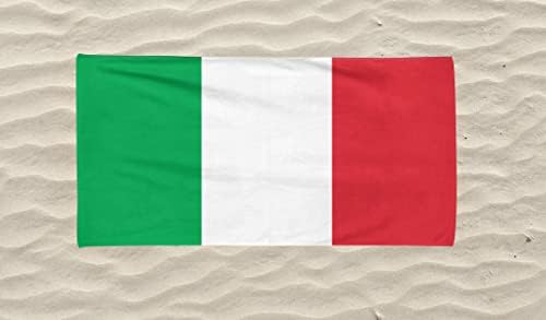 Ručnik za plažu italijanske zastave, 40 x 71 meki ručnik, pamuk, ljetni poklon, Italija zastava za