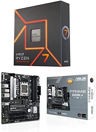 AMD Ryzen ™ 7 7700x 8-jezgra, 16-navodni za otključan radnu površinu i ASUS Prime B650M-A-CSM Micro-ATX