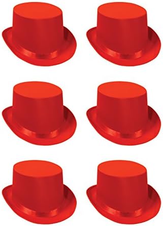 Beistle s60839-RAZ2 satenski elegantni cilindri od 2 komada, crveni
