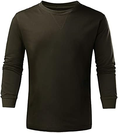 GDJGTA muške majice s V izrezom Slim Fit Casual Dugi rukav Fitnes trening osnovne obične majice bluza na