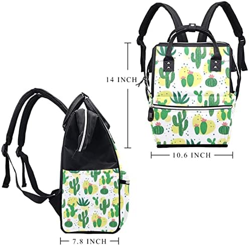Guerotkr putnički ruksak, ruksak za torbu pelena, ruksak pelena, bešavne uzorke zelenih biljaka