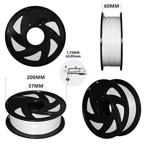 PLA FILAMENT 3D štampač PLA 1,75 mm Filament Bijeli 3D štampač kalem 3D filament bijeli PLA 1kg dimenzionalna