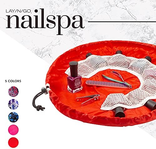 Lay-n-Go Nail Spa vezice kozmetički akrilni držač laka za nokte, Organizator & toaletna torba za putovanja,