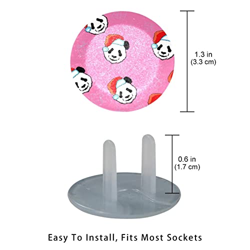 Božić Panda Pink Outlet Covers dekorativni Baby dokazni utikač poklopci 24 paket, Baby sigurnosni utikač