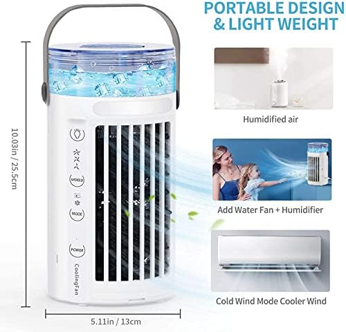 Prozorski klima uređaji - Osvježi, HUMIDIFIFY jedinični klima uređaj Prijenosni, 3 podesiva brzina prijenosni hladnjak zraka, za kućnu kućuonicu Spavaća soba