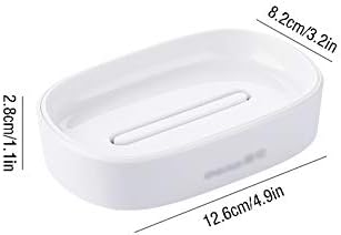 Držač sapuna Bijela jednostavna sapunica sa sapunom, dva odvojena drenažna dizajna, rezervoar za sapun može