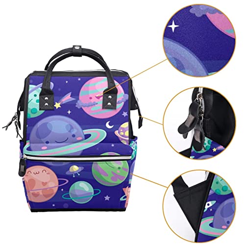 Šarene planete Solarni sustav Pelena tote torbe mammmy ruksak Veliki kapacitet pelena torba za staračku