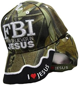 AES FBI čvrsto vjeruje u Isusa Krista Christiana Camo Kamuflažnog vezenog šešira