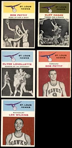 1961-62 Fleer St. Louis Hawks Team set je postavio St. Louis Hawks VG + Hawks