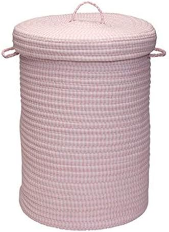 Colonial Mills otkucava Stripe Solids Hamper, 18 x 18 x 30, Pink