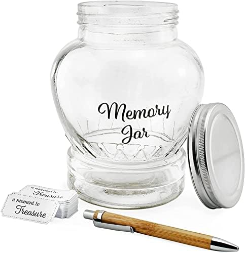 Darware Clear Glass Memory Jar, Porodično održava poklon sa 200 pisaćih ulaznica, vrijeme dijeljenja Prebrojite