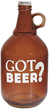 Style Setter Ima Li Piva?Beer Growler with Cap, Brown