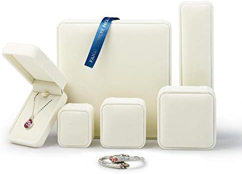 OIRLV Velvet Privjesak za odlaganje za odlaganje bijele nakit pakiranje poklon kutija