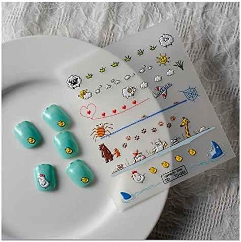 Nupart životinjski vrt 5D naljepnice za nokte naljepnice za nokte DIY alati za dekoraciju noktiju DIY ručno