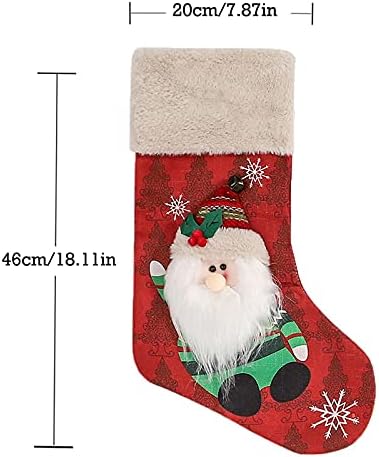 Božićne torbe - 18in Božićne čarape poklon bag ukras čarape Candy poklon torba slatka plišana 3D crtane