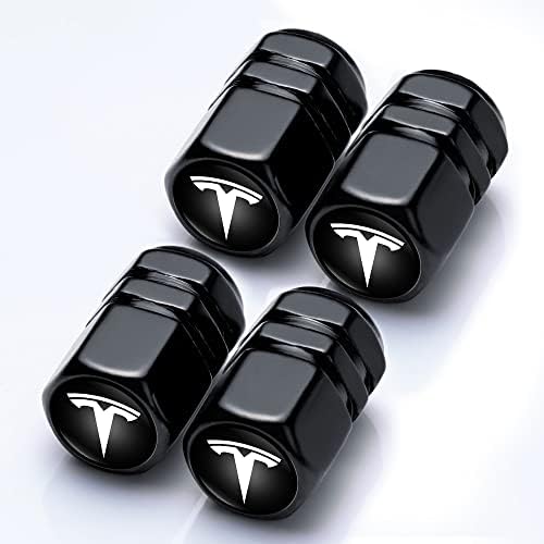 Metalni kape za gume za automobile za automobile Stem poklopac logotip oblika kompatibilan sa teslinom modelom