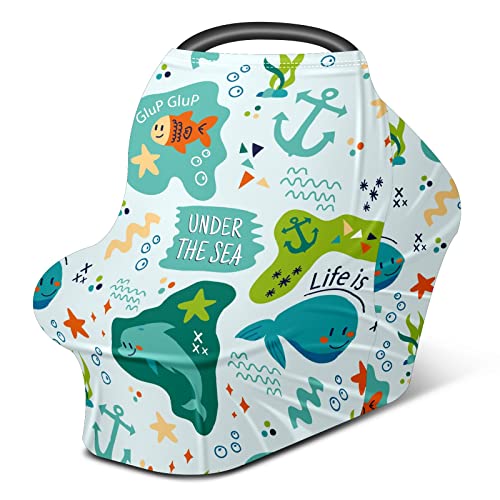 Omovi za bebe Šarene doodle more Riba Dolphin Morski korov sidrišta za obavljanje kore za kolica za bebe