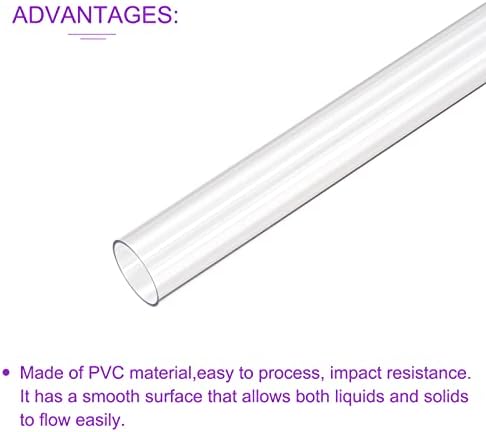 Dmiotech 2 Paket ID 12mm od 13m, 0,4m Dužina PVC Clear Plastična cijev tvrda okrugla cijev za cijev za vodu