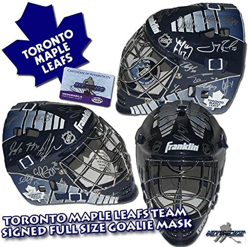 TORONTO MAPLE LEAFS tim potpisao golman maska pune veličine w / COA PHANEUF-LUPUL-autograme NHL kacige i