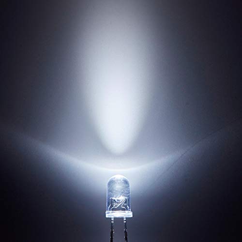 Chanzon 20 kom unaprijed ožičena 5mm Bijela LED Diodna svjetla sa otpornikom od 560 ohma 1/4W i 24awg žičanim