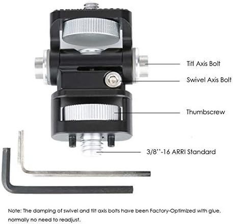 NICEYRIG DSLR nosač monitora za ARRI Standard 3/8 rupa, nagibni i okretni držač za kavez kamere, stabilizatori-339