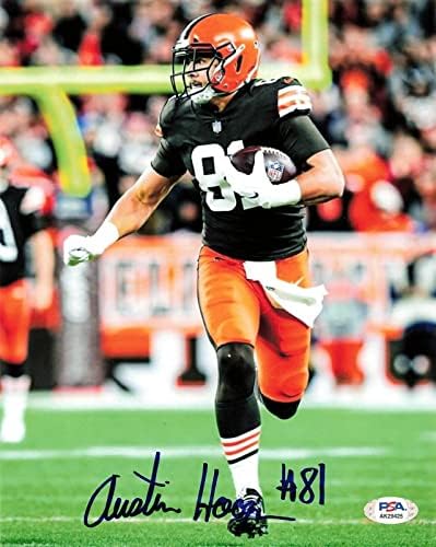 Austin Hooper potpisan 8x10 FOTO PSA / DNK Cleveland Browns AUTOGREMED - AUTOGREMENT NFL fotografije