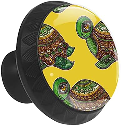 12 komada Art Turtle Boho stakleni gumbi za Komode, 1,37 x 1,10 u okruglim kuhinjskim ormarićima za dječiju