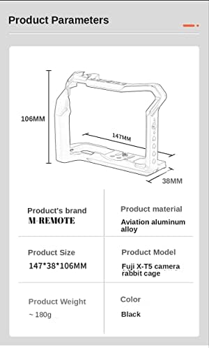 M-daljinski aluminijski legura video kamere za Fujifilm XT5 W Hladnoj obući 1/4 i 3/8 inčni rupe za vijke