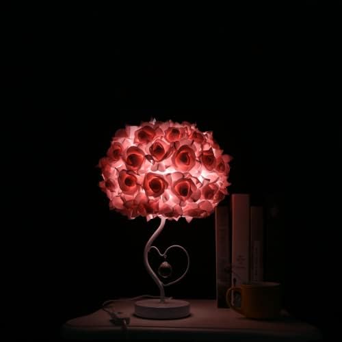 Zyleisenbao Slatka LED ružičasta ružičasta stolna svjetiljka vjenčanica spavaća soba Noćni lampica Djevojke