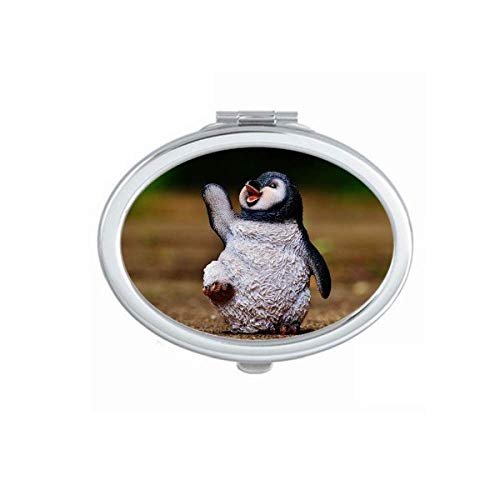 Stvorenje Antarktički Slatki Pingvin Naučno Ogledalo Prirode Prenosivi Preklopni Ručni Makeup Dvostruke