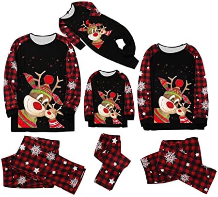 Božićne bebe pidžame za obitelj podudaranje božićne porodice PJS setovi Xmas Print PJS PLAJNI ODMOR SLEPOBE