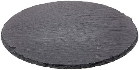 Maxboro okrugle crne kamene ploče, prikaz tabla, prirodna kamena ploča koja se koristi za posluživanje sira,