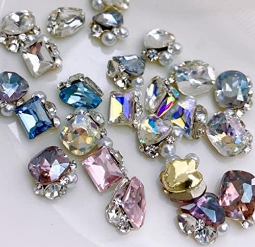WellieSTR 24kom 3d luksuzna Umjetnost noktiju Rhinestones dijamanti za nokte stakleni Kristal AB Metal Gems
