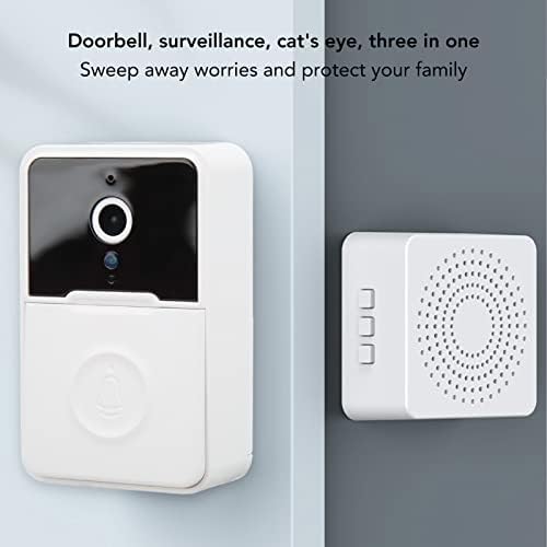 Zyyini Video Kamera za zvono na vratima, Mašina za odgovor na vrata za domaćinstvo, WiFi/BT, video nadzor
