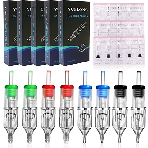 Tattoo cartridge Needles-Yuelong 100pcs razne Tattoo Needle patrone sa membranom Standard Round Liner Shader